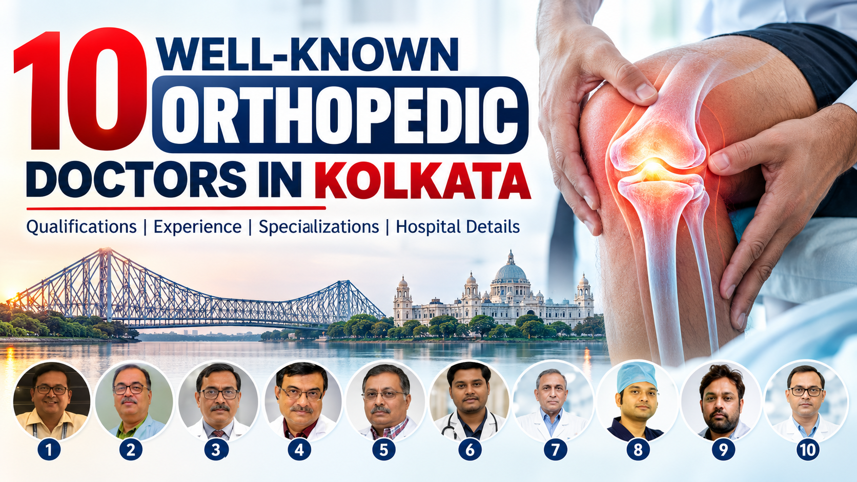 Orthopedic doctors in Kolkata specializing in knee replacement, joint care, sports injuries and orthopedic surgery